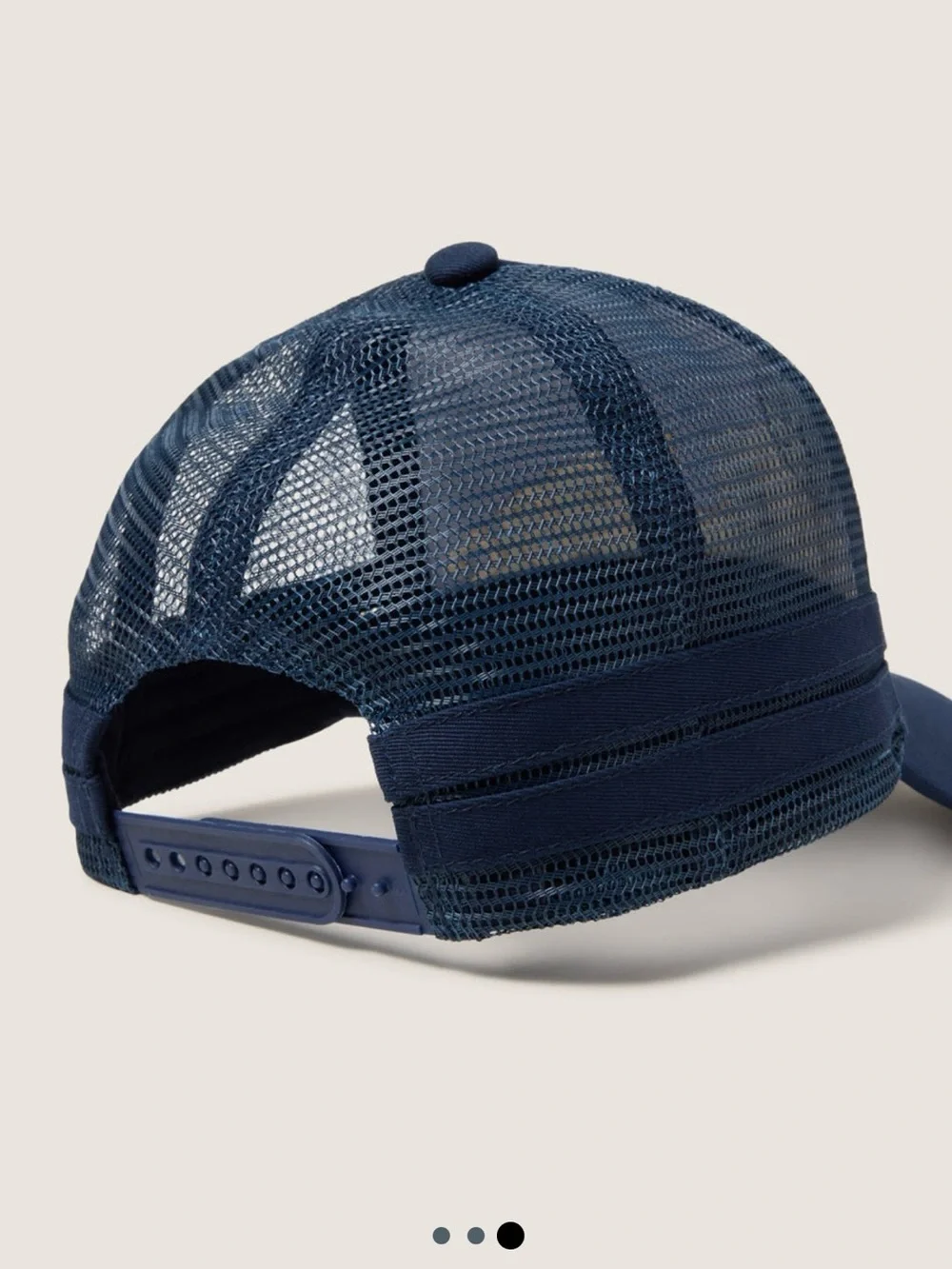 Evereve Navy Blue Wellness Embroidered Trucker Hat